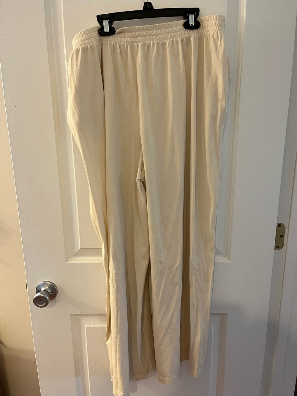 Anthropologie Daily Practice Cream Gathered Waist Wrap Pants - Picture 6 of 6